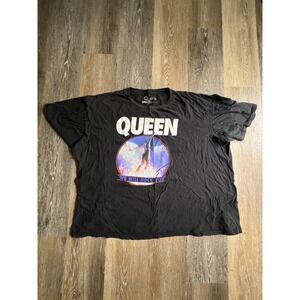 Queen Band Tee Mens XXXL Black Good We Will Rock You Graphic T-Shirt